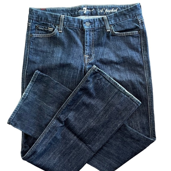 7 for mankind A pocket size 31 blue jeans - Picture 3 of 7